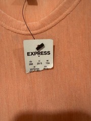 Express Hi-Low Dress, Coral Peach Beachy Light Knit NWT Size Large