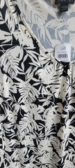 NWT J. Jill Wearever Collection Hawaiian Palm Leaf Tank Dress 1X Black Ivory