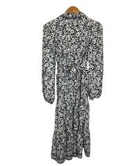 Max Studio White W/ Pattern Size S Floral Maxi Short Sleeve Dress