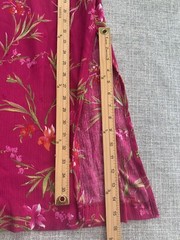Vintage Stonebridge Maxi Sundress Large Fuchsia Floral Buttons Slit 100% Rayon