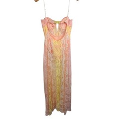 For Love & Lemons x Revolve Blossom Lace Bustier Maxi Dress Multi Size M NWT