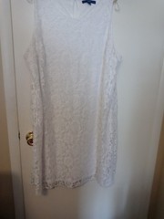 APT 9 ladies plus size sleeveless white lacy dress size XXL