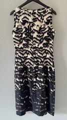 Banana Republic Silk Wool Sheath Dress Size 8 Tall Sleeveless Lined Black/Cream