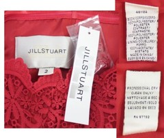 Jill Jill Stuart Chic Raspberry Crochet Strapless Cocktail Party Sz 2 Dress $478