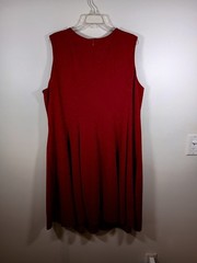 Glamour By Gabby Skye Red Sleeveless Romantic Midi Sparkle Dress Plus Size 22W