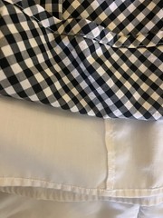 Vineyard Vines Black White Gingham A-Line Dress 6 Lined Pockets Zip Front