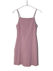 Forever 21 Mini Dress Women&rsquo;s Size M Mauve Pink Sleeveless Back Tie Cut Out