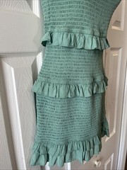 Juniors Blue Blush Green Sleeveless Dress Size Small