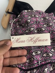 Mara Hoffman Women’s Size 4 Silk Evil Eye Sleeveless Pink Peplum Dress New Tags