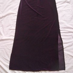 90s Y2K Purple Velour Maxi Dress Vampire Goth Witchcore Cyber Grunge Large
