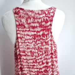 Warehouse Dress Midi Maxi UK 14 Red Pockets Jersey Casual Racerback Beach Hi-Low