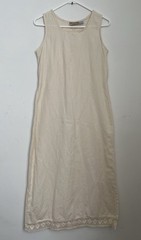 Nu image Women’s Sleeveless Dress Size S Linen Blend Beige Color Casual
