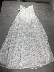 NWT For Love and Lemons Lorena Maxi Dress White Lace Size Small