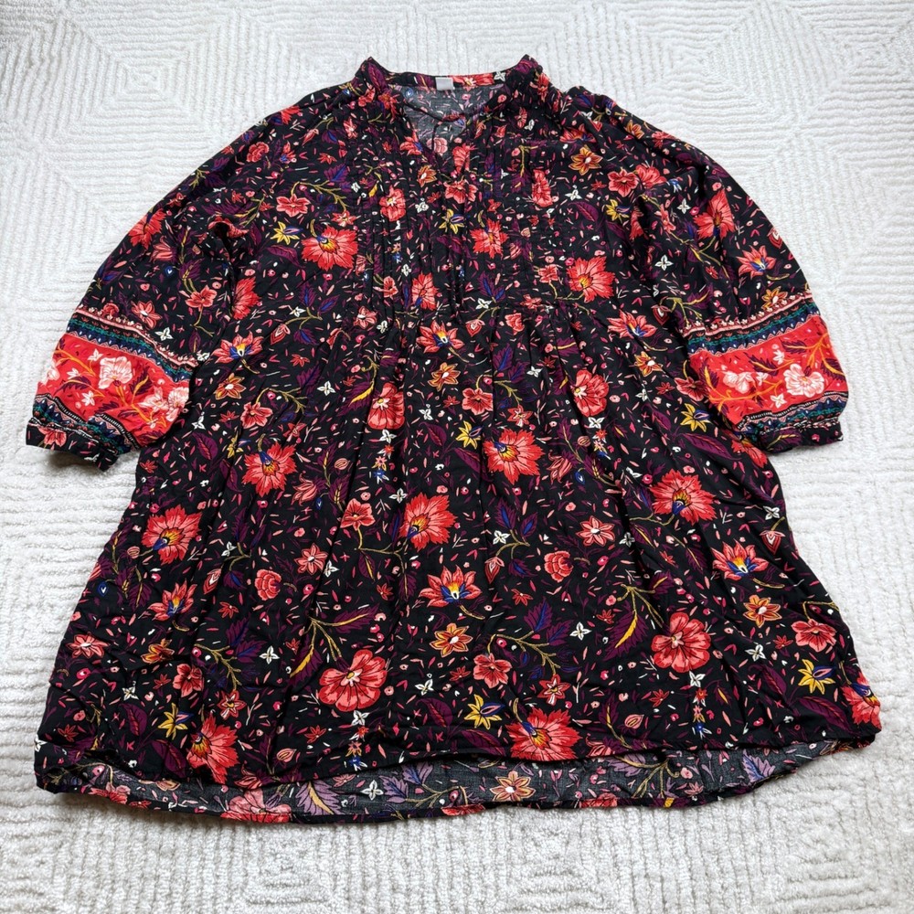 Old Navy Babydoll Dress Womens L Mini Bohemian Peasant Romantic Flowy Whimsigoth