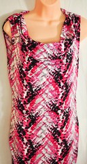 women&rsquo;s New Direction dress size small pink black sleeveless polyester new