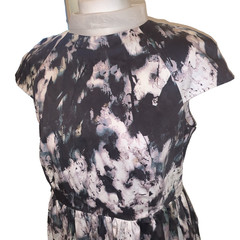 COS Stand-Up Net Collar Abstract Printed Dress. Size 42