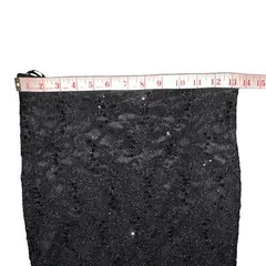 B. Darlin 2 Piece Set Black Lace Cropped Top Size 1/2 Skirt Size 3/4 Semi Formal
