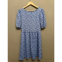 Pep & Co Blue Floral Smock Summer Dress – Size Small UK 10-12