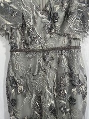 NWT$698 Mac Duggal [ 4 ] Embellished V Neck Butterfly Sleeve Trumpet Gown #Q700