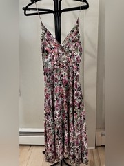 IRO Paris Severn Floral V-Neck Slip Midi Dress Size 42