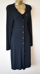 Rare Y2K 2003 Vintage VIVIENNE WESTWOOD RED LABEL Black Shirt Coat Midi Dress S