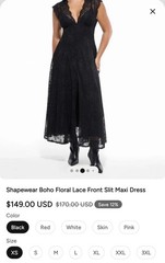 Popilush Women&rsquo;s Lace Sleeve less Dress Black XS