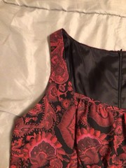 Positive Attitude Women Vintage Paisley Sleeveless Square Neck Dress Sz 14