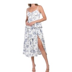 House of Harlow 1960 Women&rsquo;s Bustier Corset Lace Up Tiered Dress Medium