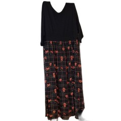 #026 – Torrid Maxi Dress Black/Floral – Size 3