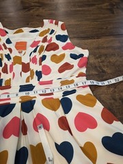 Modcloth Surely Sweet Heart Pattern Sleeveless Fit Flare Dress XL