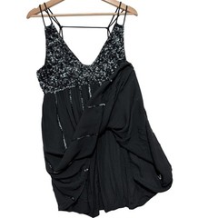 Free People Intimately Glitter Slip Mini Dress With Sequins XS * Fairy Grunge