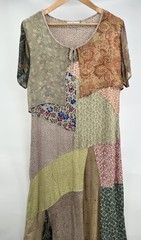 Sacred Threads Patchwork Maxi Dress Medium Hippie Boho Artisan Festival