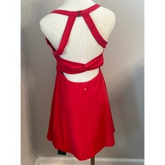 Halara SoftlyZero™ Airy Backless Twisted Active Dress Easy Peezy Red Size Large