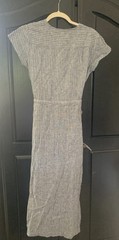 Classic banana republic linen blend chambray ankle length tie up dress size 2