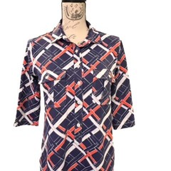 TUCKERNUCK PERSIFOR WINPENNY DRESS Geometric Preppy SIZE SMALL EUC $228 RETAIL