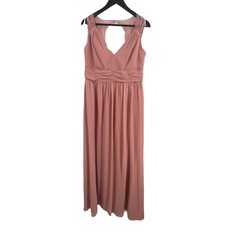 Jenny Packham Cap Sleeve Cutout Illusion Back Dress Desert Rose 16 New