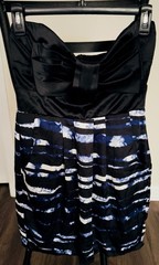 Love Tease Strapless Black Fit & Flare Dress W/ Pockets Size 7