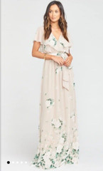 Maxi Dress Womens MediumAudrey Romantic Floral Ruffle Flowy Coquette Event