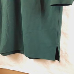 Johnston & Murphy Womens Medium Green Long Sleeved Pullover Polyester Dress