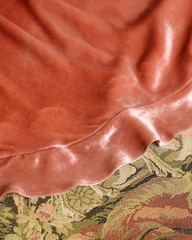 RED Valentino Blush Pink Velvet Maxi Dress with Lace Panel IT 44 UK 12