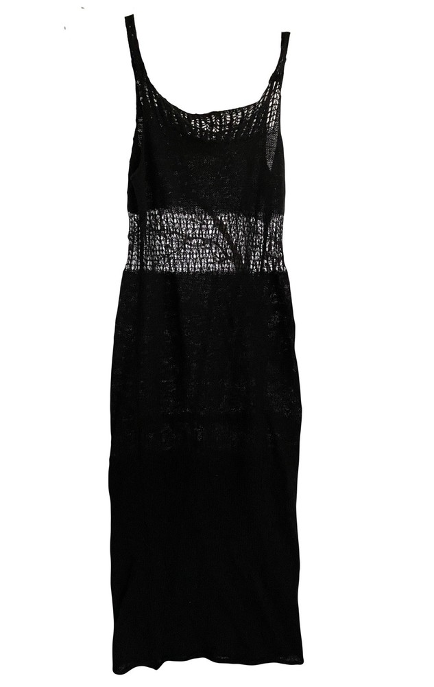 Cider Black Stretchy Knit Gothic Dress Size L