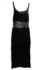 Cider Black Stretchy Knit Gothic Dress Size L