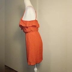 Red Camel Empire Waist Spaghetti Strap Coral Pink Dress Medium M EUC
