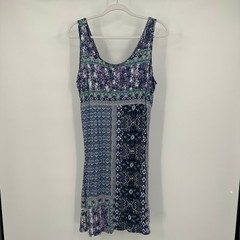 Parsley & Sage Womens Boho Shift Dress Size L Patchwork Tribal Artsy Eclectic