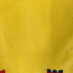 Vtg Mayan Modern Guatemala Dress Womens 8 Yellow Embroidered People Boho