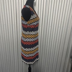 Johnston & Murphy Dress Womens 4 Multicolor Embroidered Sleeveless Boho Sequin