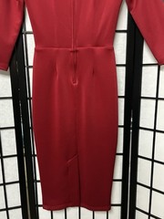 Deadly Dames Micheline Pitt Sz Small Stretch Sateen Knit Bodycon Wiggle Dress