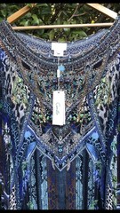 Camilla Long Silk RN Kaftan.” KOMODO QUEEN”.🟤🦎🔵🦎🟢🦎⚫️ New With Tags.