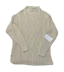NEW NWT Jennifer Moore High Neck Sweater Dress Size Small Ramie Blend 3D Knit