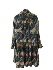 J.CREW XXS drop waist giraffe print shirt-dress, excellent condition